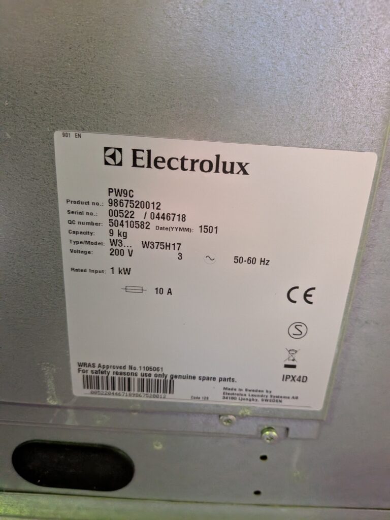 脱水洗濯機(9kg) 中古機械