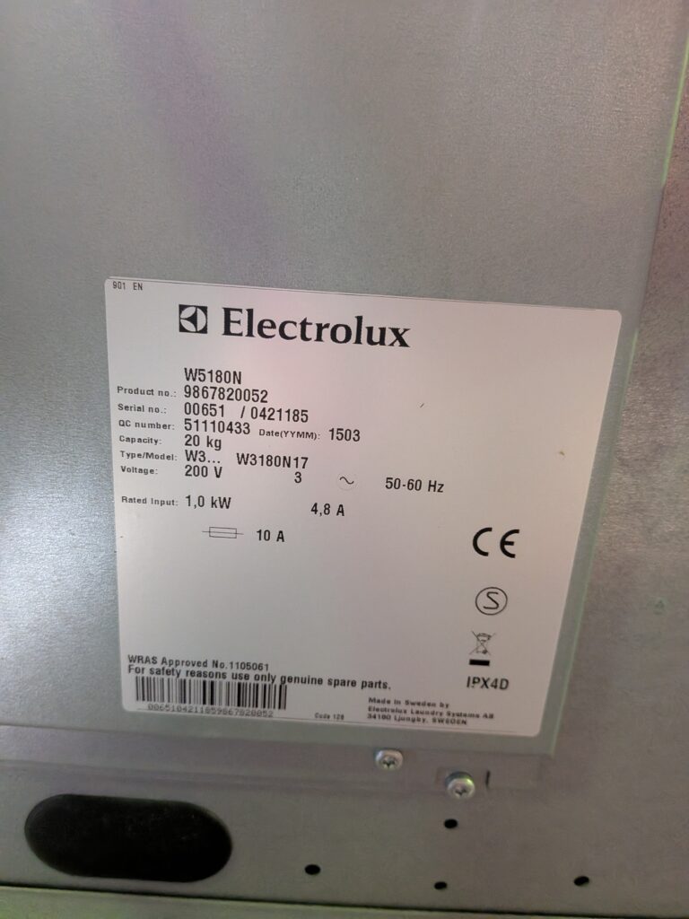 洗濯脱水機(20kg) 中古機械