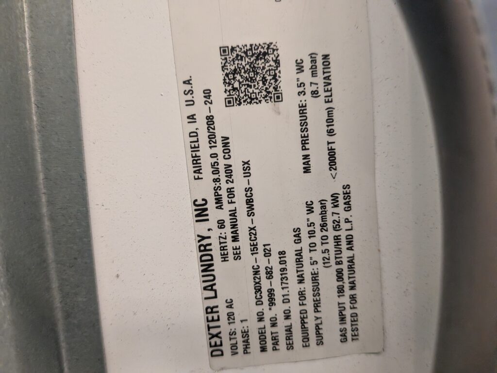 2段式乾燥機(14kg) 中古機械